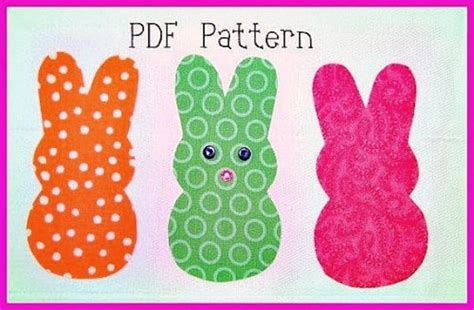 Applique Template Peeps Easter Bunny Rabbit By Appliquecharm