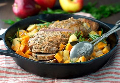 This tenderloin was super delicious and full of flavor! Roasted Pork Tenderloin with Apples - The Seasoned Mom