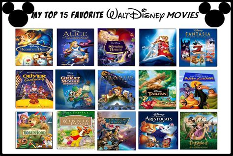 Top 15 Favorite Disney Movies By Animecouples1992 On Deviantart
