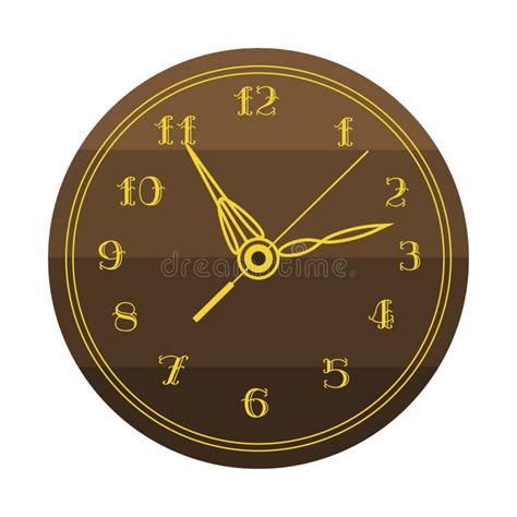 Wall Clock Circle Sign With Chronometer Pointer Tool And Deadline
