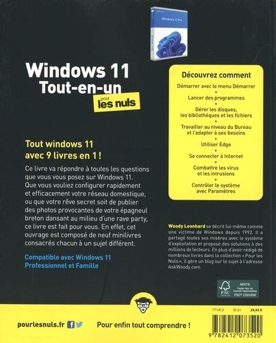 Windows Tout En Un Pour Les Nuls Woody Leonhard Livres Furet Du Nord