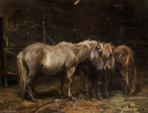 Artwork Replica Shetland Ponies By William Walls 1860 1942