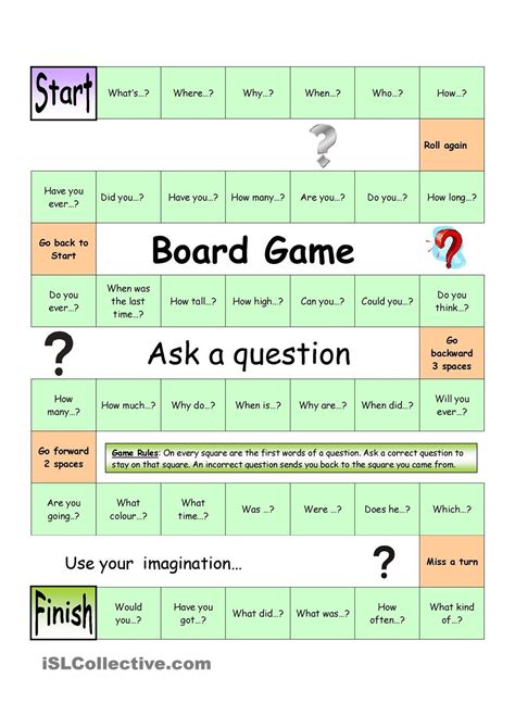 Board Game Ask A Question Easy English Games Board Games Learn