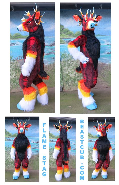 Flame Stag Fursuit By Lilleahwest Cosplay Cute Halloween Cosplay