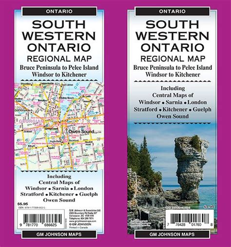 Southwestern Ontario Ontario Regional Map Gm Johnson Maps