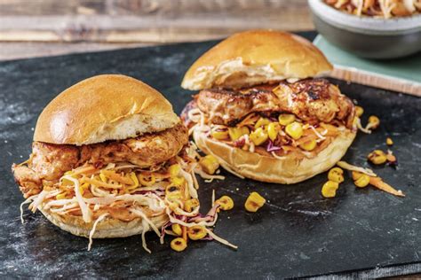 BBQ Chicken Burgers & Slaw Recipe | HelloFresh