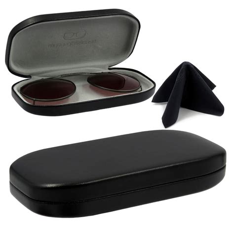 sunglass clip case ultra thin clip on sunglasses case for eyeglasses sun clips with cleaning