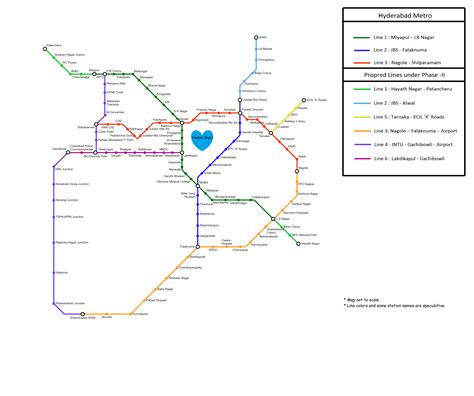 Hyderabad Metro Blue Line Map