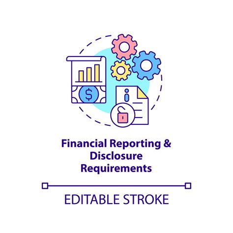 Financial Reporting And Disclosure Requirements Concept Icon Banking