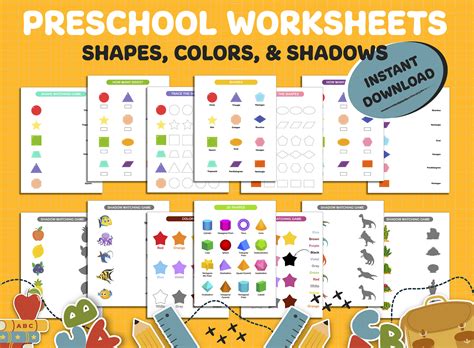 Preschool Worksheets 10026 Printable Worksheets Kids Etsy