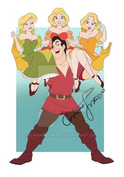Beauty And The Beast Gaston And The Bimbette By Ilmondodiken In 2021