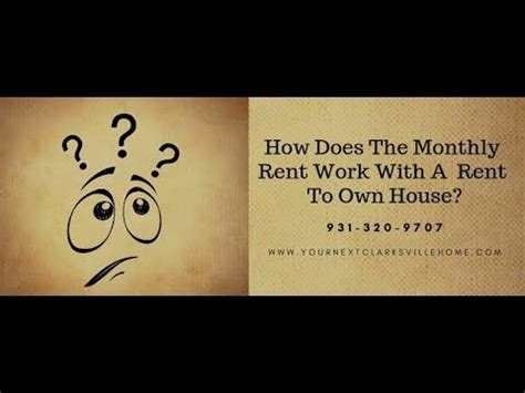 Send out tips on buying or selling. How Does The Monthly Rent Work With A Rent To Own House ...