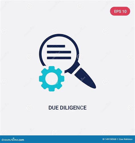 Two Color Due Diligence Vector Icon From Human Resources Concept