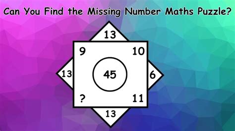 Brain Teaser Can You Find The Missing Number Maths Puzzle Coneff Edu