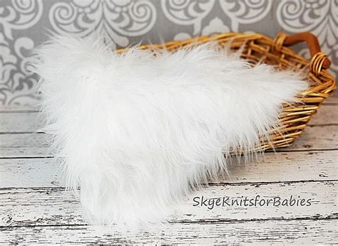 White Faux Fur Newborn Props Mongolian Faux Fur Long Pile Etsy