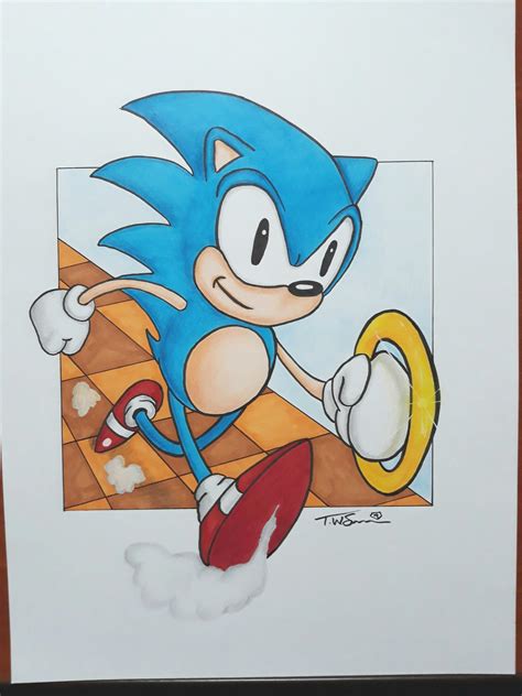 Spent Some Time Drawing Classic Sonic I Think It Turned Out Ok