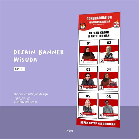 Jual INJAE DESIGN CUSTOM BANNER WISUDA MODEL KPU HADIAH SIDANG WISUDA XBANNER Shopee Indonesia