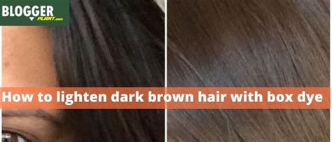 How To Lighten Dark Brown Hair With Box Dye