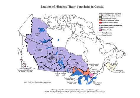 Map Of Canada Treaties Map Of England Shires
