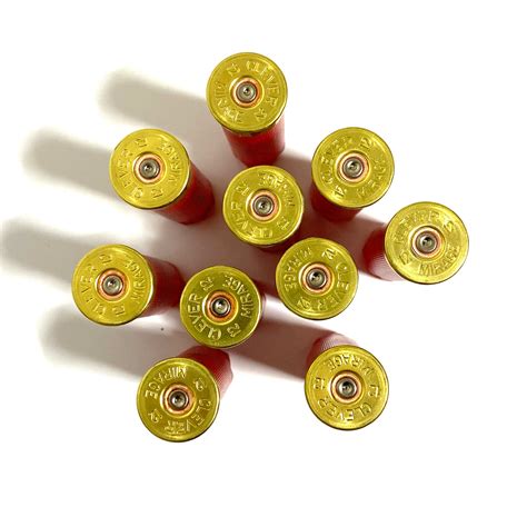Bright Red Clever 12 Gauge Shotgun Shells Empty Used Casings Fired 12ga