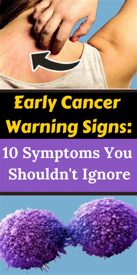 Let Start Slim Today Early Cancer Warning Signs 10 Symptoms You Shouldnt Ignore