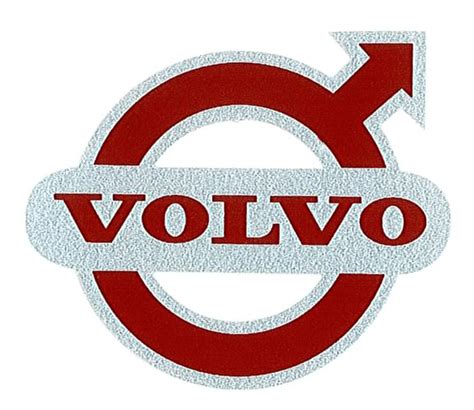 decal volvo emblem red silver decals 140 decals miscell