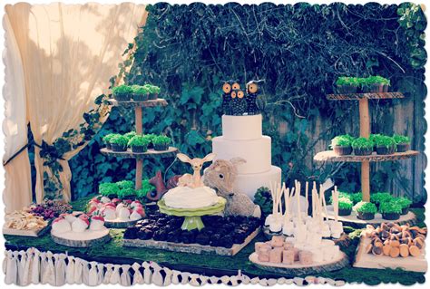 woodland forest party dessert tablescape i put together for brooke s first birthday first