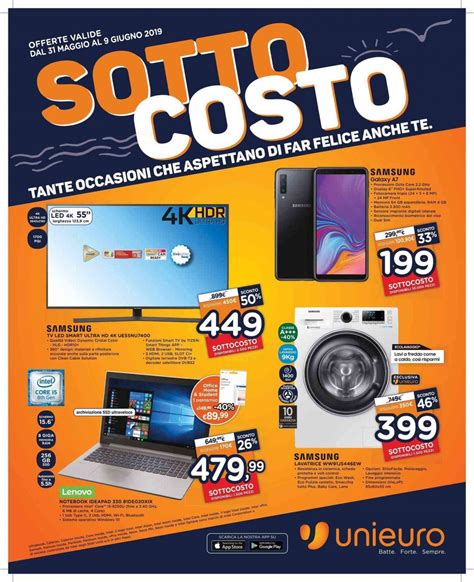 I numeri del bonus tv. Volantino Unieuro "Sottocosto" 31 maggio - 9 giugno 2019 ...