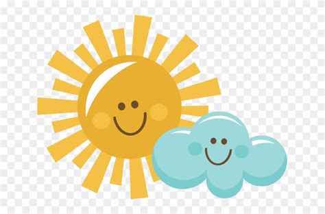 Download Sun And Clouds Clipart Happy Sun With Clouds Png Download
