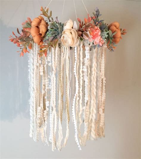 Boho Chic Nursery Floral Nursery Decor Macrame Nursery Decor Nursery