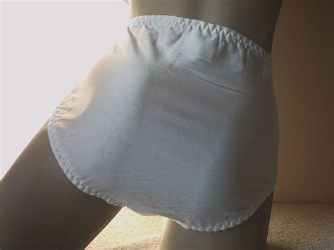 pretty ladies white silky stretch full cut brief panties wet look front 3x ebay