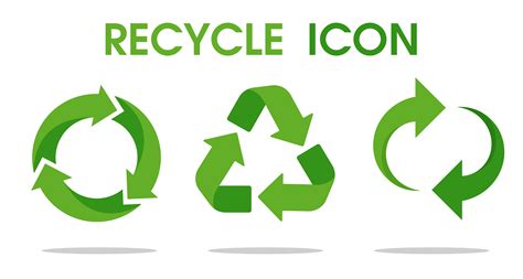 Recycle Arrow Symbol Means Using Recycled Resources Vector Icon On A