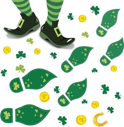270pcs St Patricks Day Decorations Leprechaun Footprints