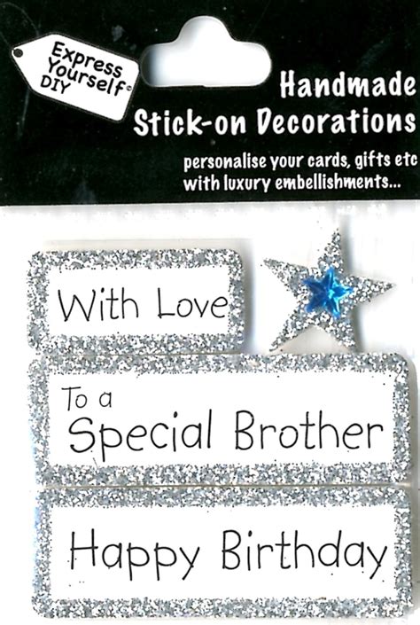 Birthday gifts for big brother. Happy Birthday Special Brother DIY Greeting Card Toppers ...