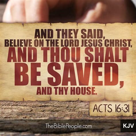 Salvation Alone Believe On The Lord Jesus Christ Bible Verses Kjv