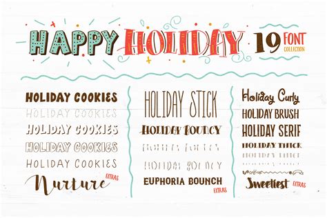 Happy Holiday Hand Written Font Collection + Extras on Behance