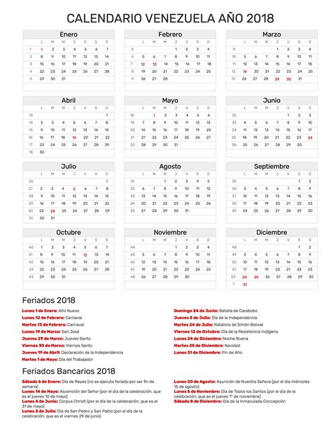 Calendario 2020 Venezuela Feriados Y Bancarios