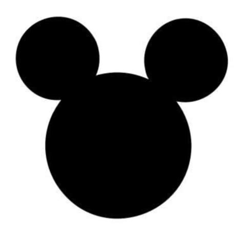 Mickey Mouse Head Silhouette Decal Vinyl Sticker - Various Colours