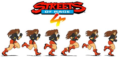 Streets Of Rage 4 Blaze Fielding Sprites Run Dash By Shadman Art On