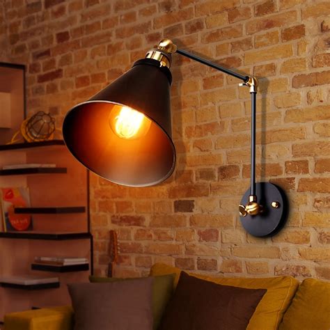 Vintage Industrial Wall Lamp 270 Swing Arm Wall Sconce Light Wall
