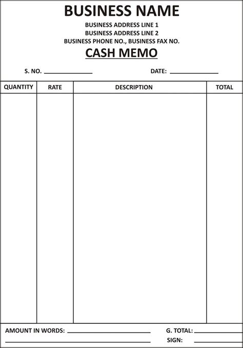 Studio Cash Memo In Gst Format * Invoice Template Ideas