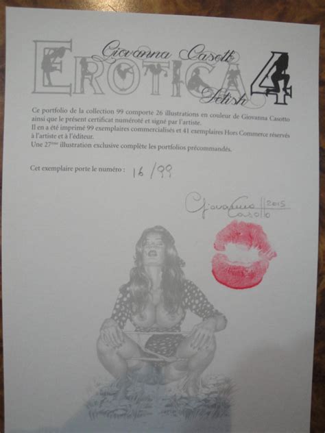 Giovanna Casotto Erotica N°4 Portfolio Avec Dessin Original Amazonie