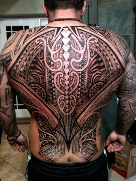 Samoan Warrior Tattoo Design Back Tattoos For Guys