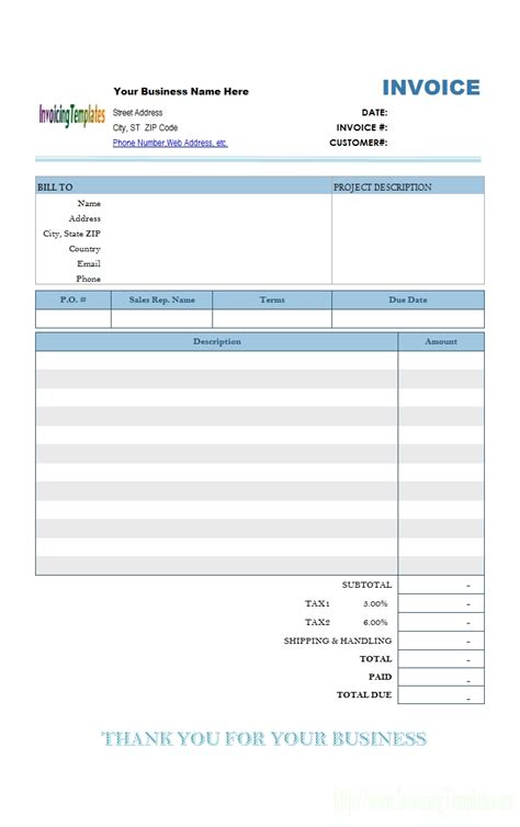 Prep and roll in any videos. Monthly Billing Statement Template Blank * Invoice ...