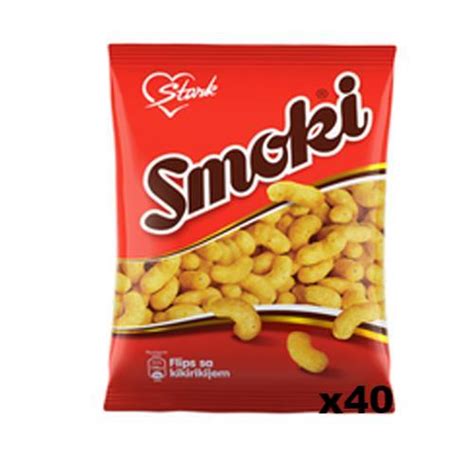 Smoki Peanut Flavored Snacks Case 40x50g Parthenon Foods