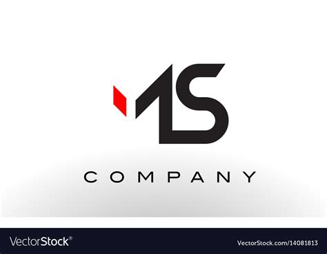Ms Logo Letter Design Royalty Free Vector Image