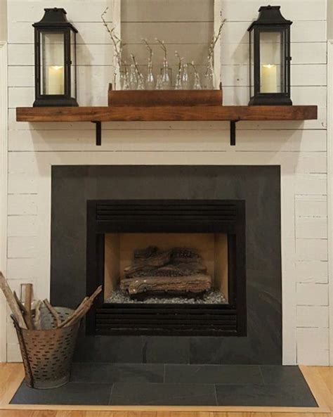 Contemporary Elegance Modern Black Slate Fireplace By Triton Stone