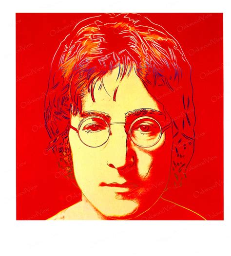 Andy Warhol John Lennon 2 Vintage Pop Art 2 Sided Bookplate Etsy