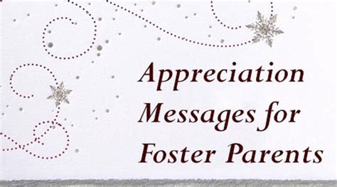 Appreciation Messages For Foster Parents