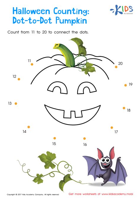 Halloween Counting Worksheet Free Ordering 1120 Printable For Kids